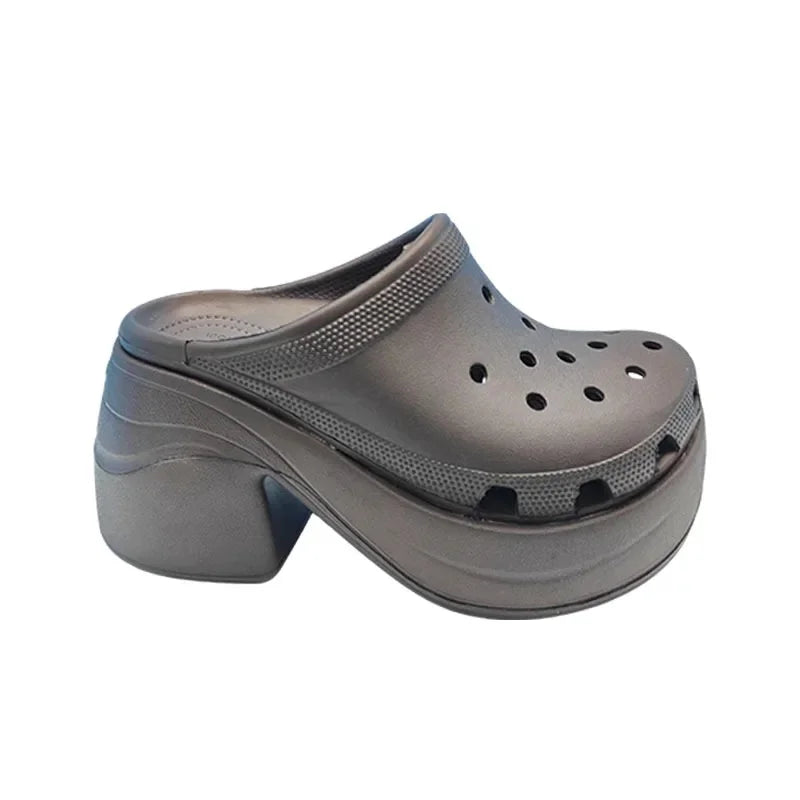Sandalias cómodas de EVA con tacón grueso y diseño de sirena para mujer, antideslizantes, informales, para playa y exteriores