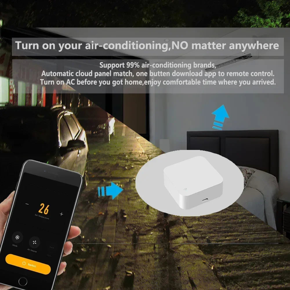 Control remoto inteligente Tuya WiFi IR universal para TV, aire acondicionado, control remoto Alexa, funciona con Google Home, Yandex y Google.