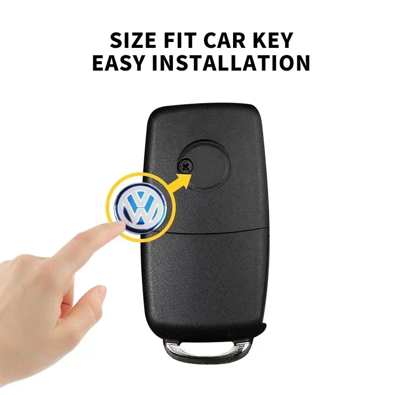 Pegatinas con emblema para llave de coche de 14 mm, accesorios para el logotipo de la llave de control automático para Volkswagen R Golf 4 Motion Polo Touran TSI TDI R32 MK4 GTI