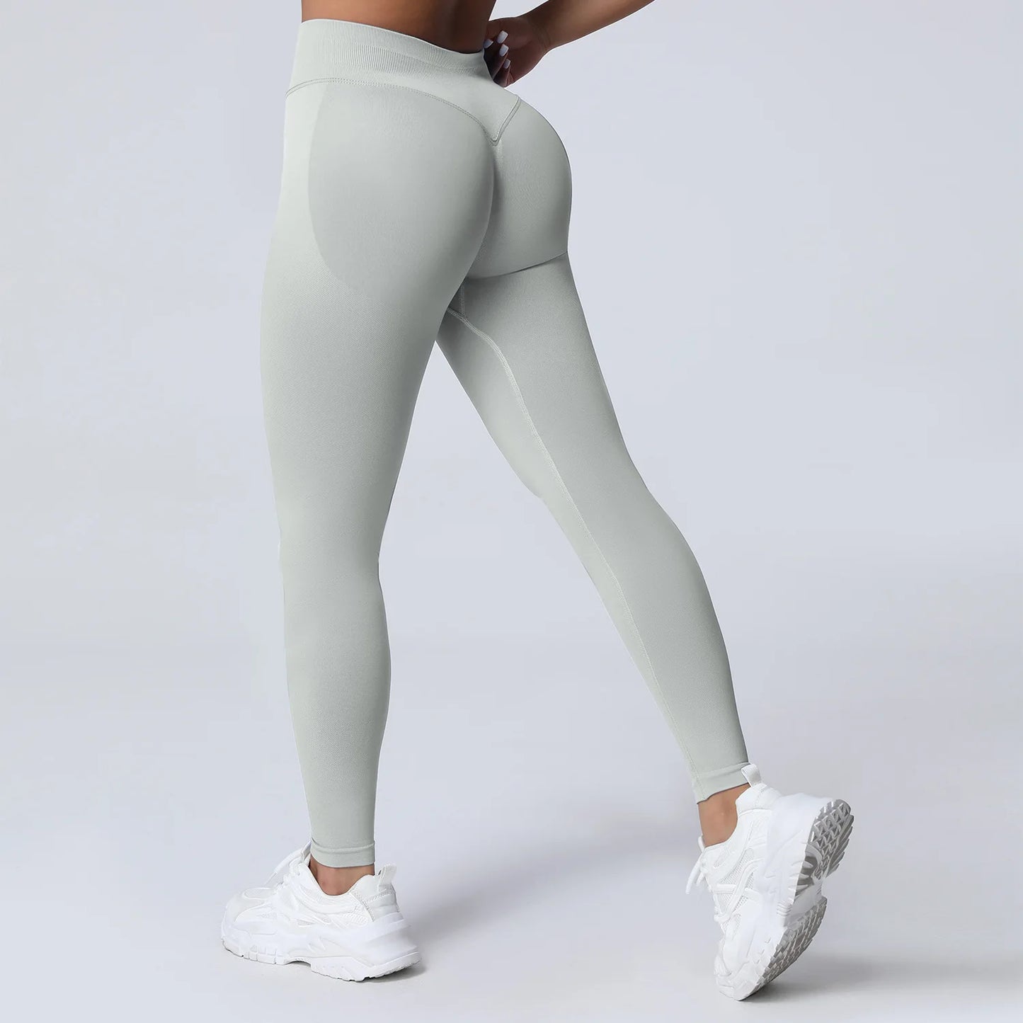 Pantalones de yoga VEQKING Scrunch Butt para mujer, leggings deportivos sin costuras, cintura baja, mallas de gimnasio, pantalones de entrenamiento cálidos de secado rápido para otoño.