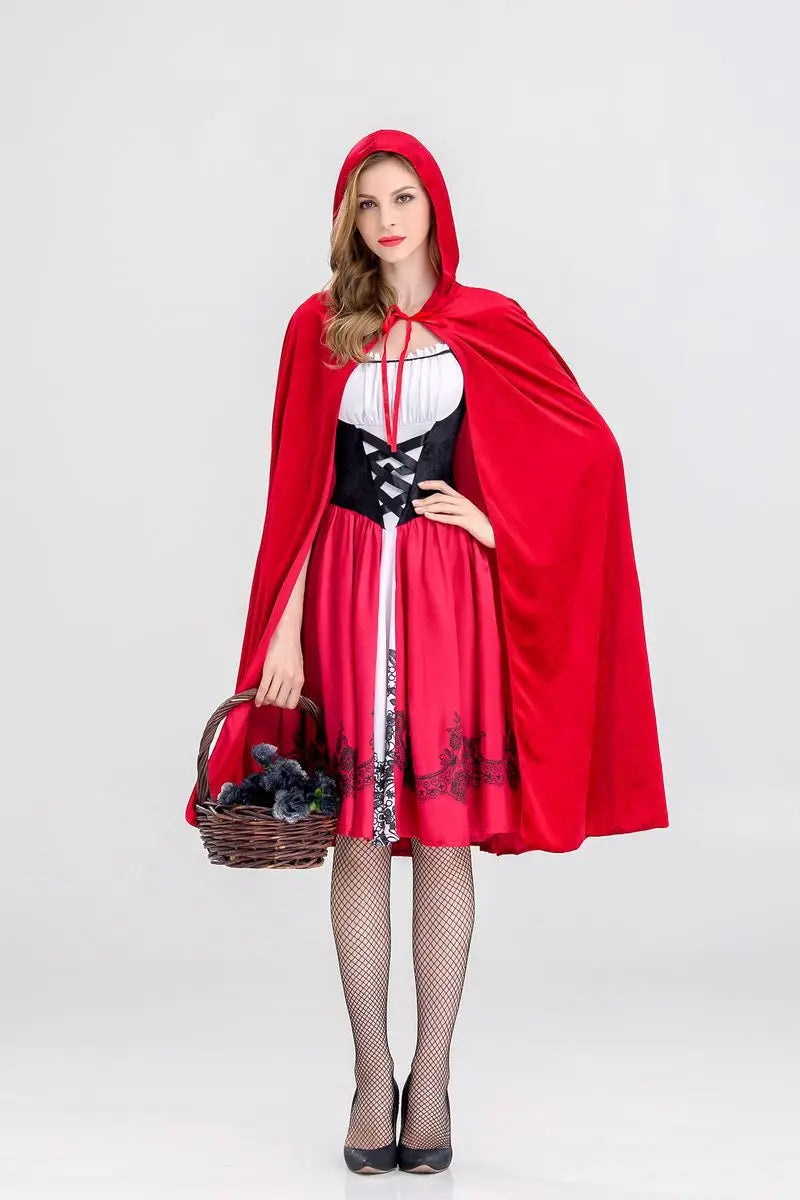 Halloween costume Goth little Red Riding Hood club queen costume cosplay costume stage dress