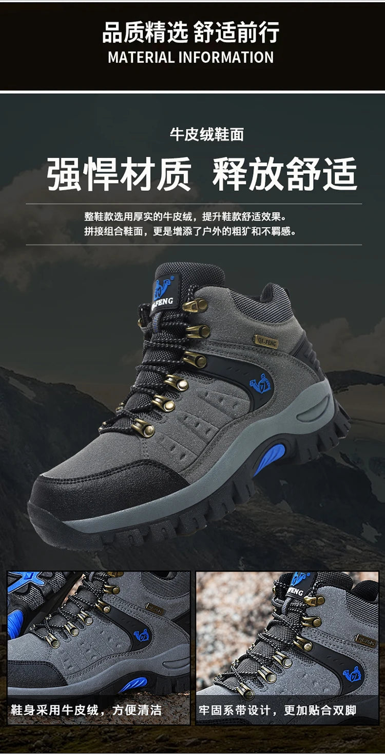 Botines clásicos de moda para hombre, resistentes al desgaste, de ante de vaca, cómodos, para caminar, tácticos
