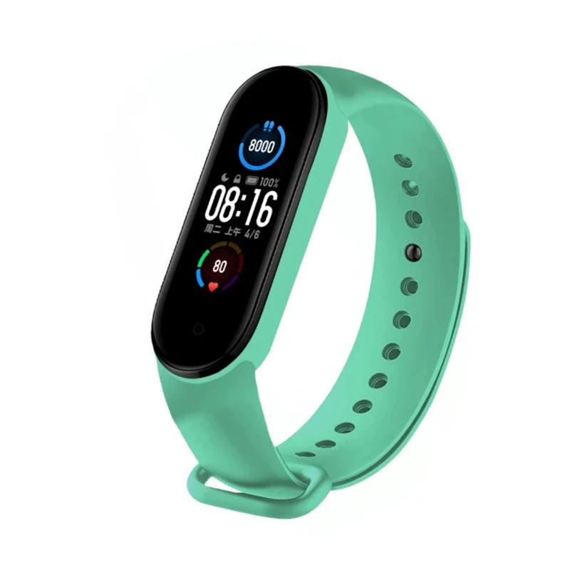 Reloj inteligente M6 para hombre y mujer, pulsera deportiva con control del ritmo cardíaco y de la presión arterial, resistente al agua y multifunción.