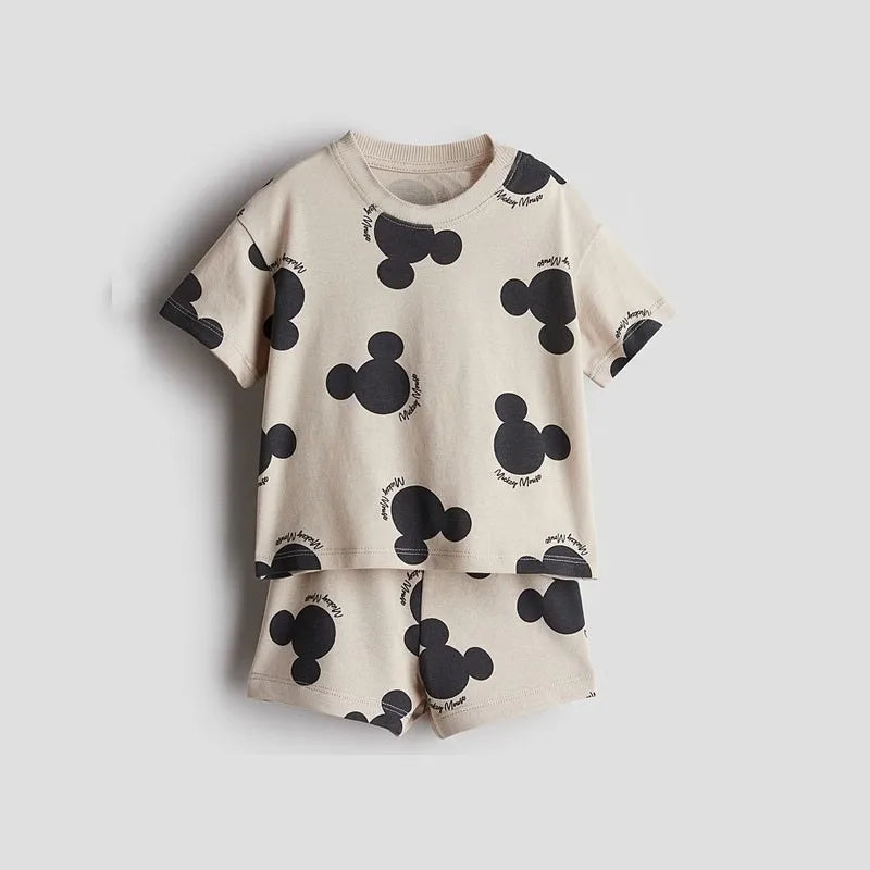 Conjuntos de ropa de verano para bebé, camiseta y pantalones cortos, camisetas de algodón de manga corta, chándales, 2025