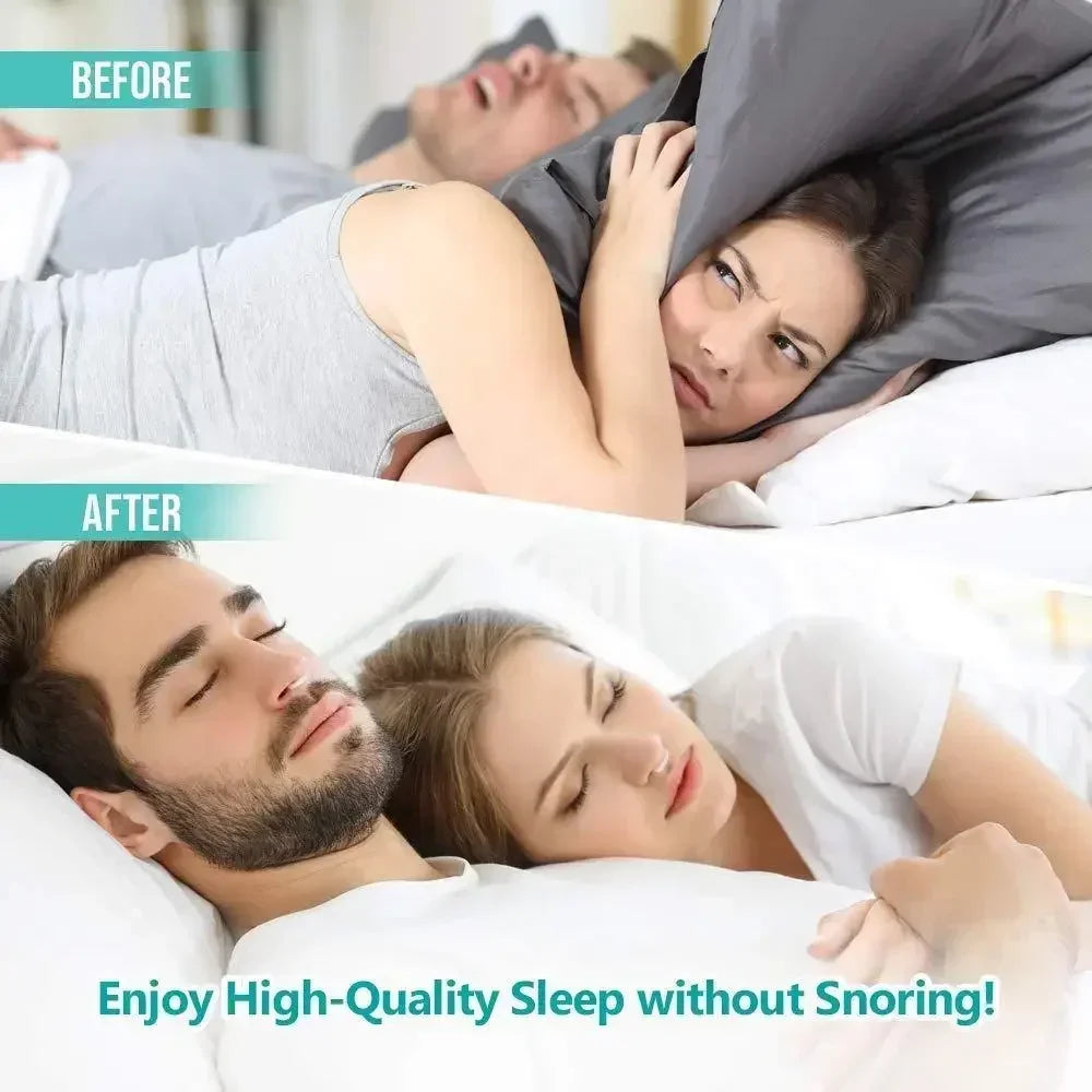 Dispositivo antirronquidos, pinzas nasales de silicona, bandeja magnética para dormir, ayuda para dormir, mejora la respiración, protección contra la apnea, dispositivos nocturnos