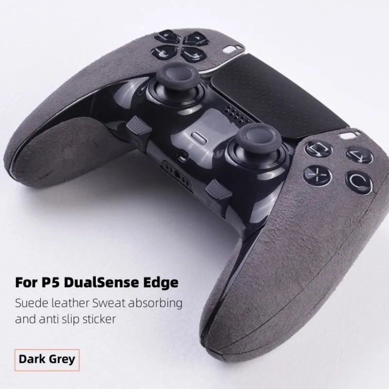 Nuevos accesorios para el mando de PS5/DualSense Edge, de piel de ante, absorbente del sudor, suave al tacto, adhesivo antideslizante.