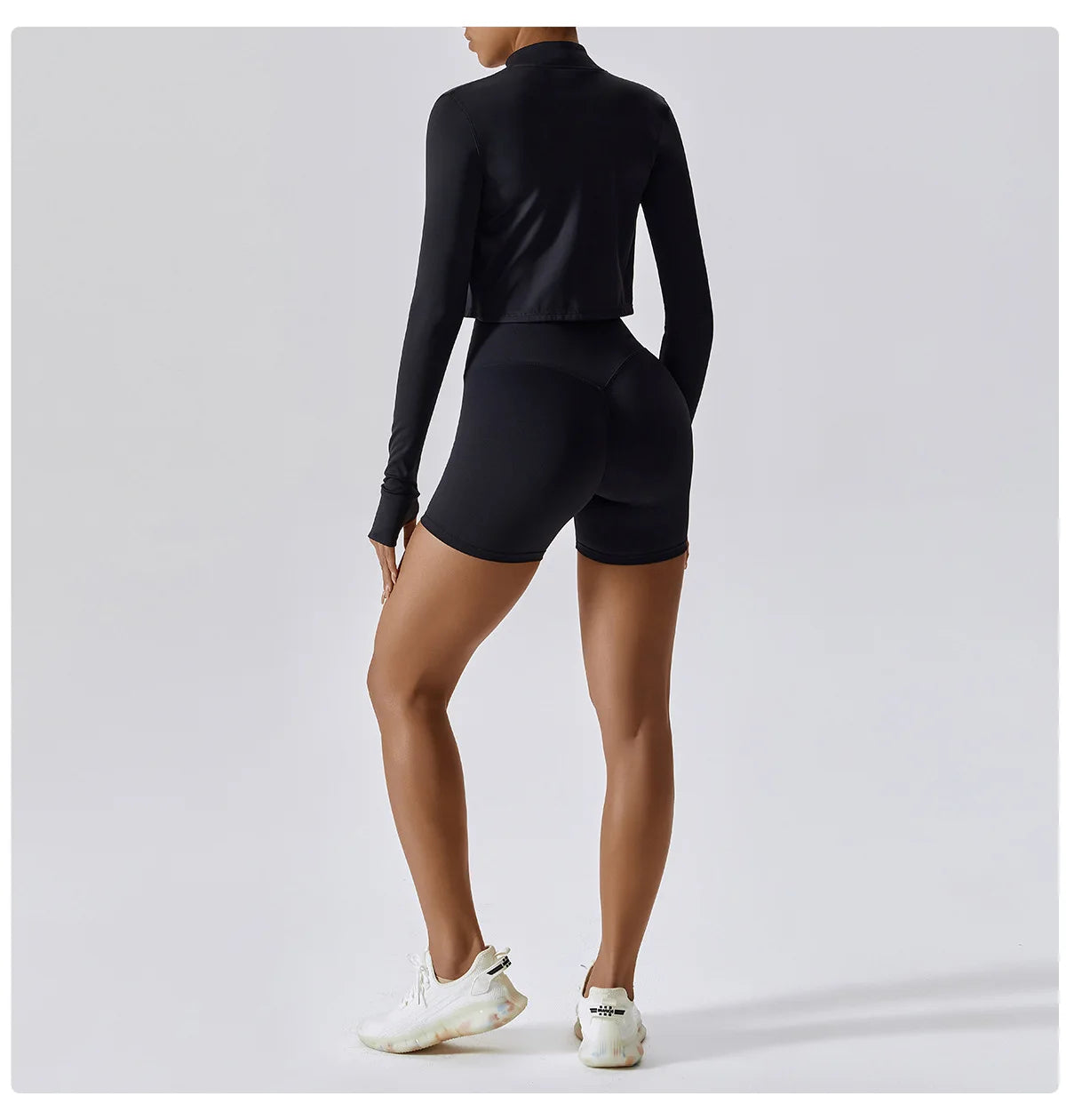 Conjunto de yoga de 3 piezas para mujer, conjuntos de entrenamiento, ropa deportiva para gimnasio, ropa deportiva con cremallera, leggings de manga larga y cintura alta, trajes deportivos, traje de yoga