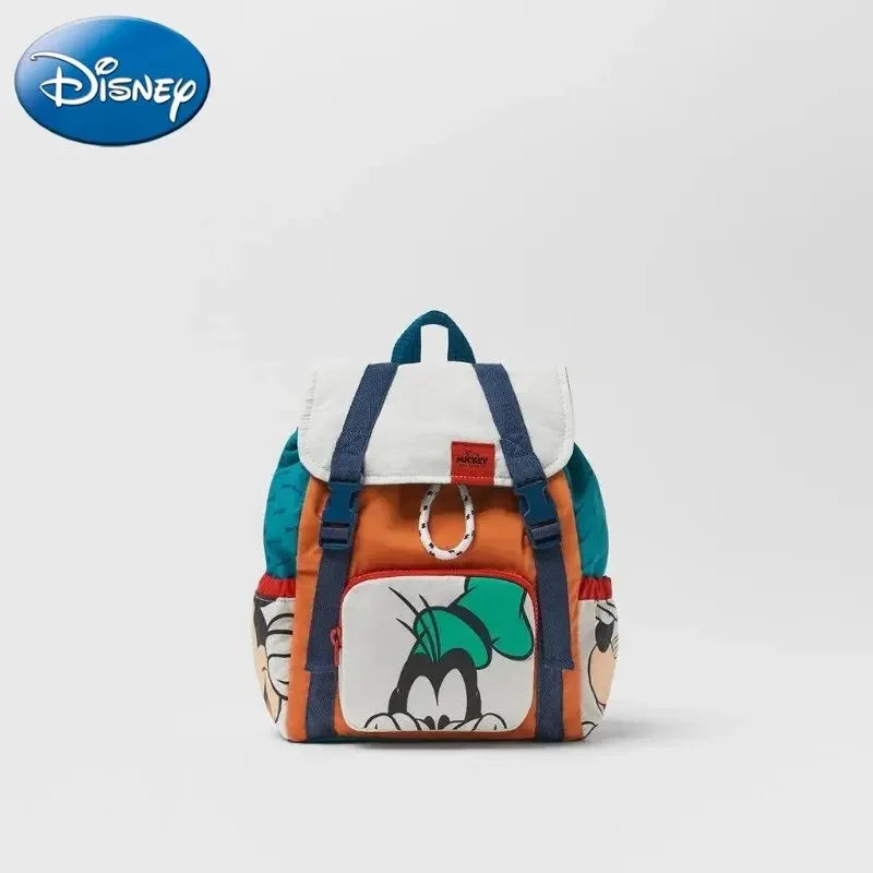 Mochila de moda con dibujos animados de Mickey Mouse de Disney, mochila escolar de lona de Minnie para mujer, mochila de gran capacidad a la moda, mochila para niñas