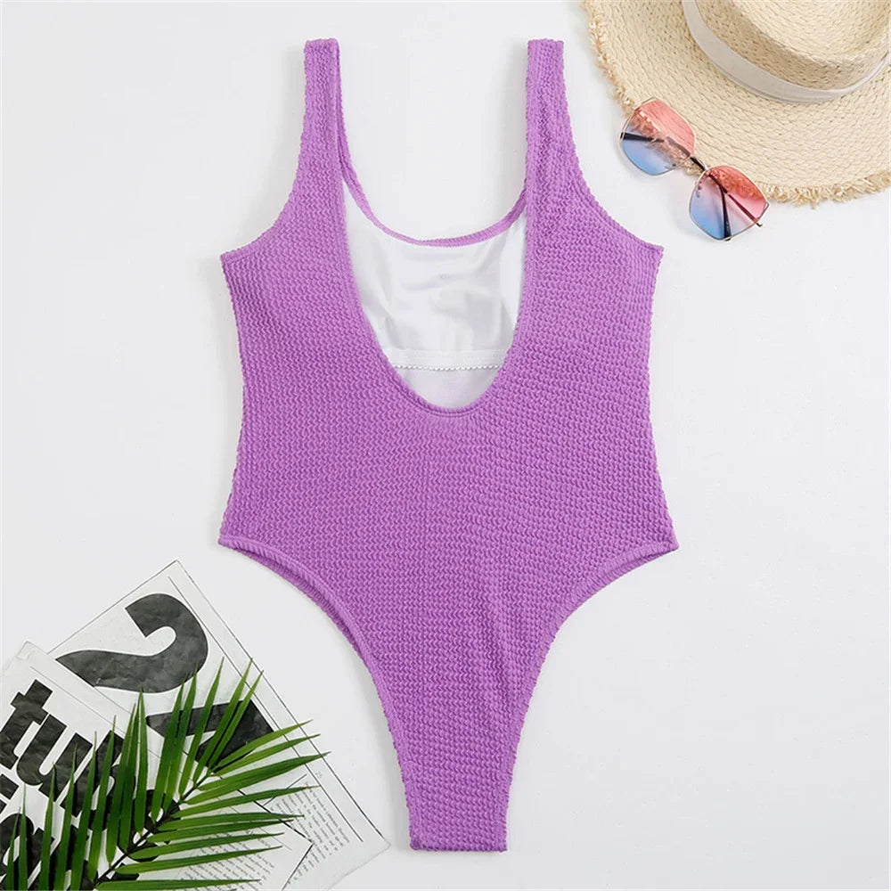 Sexy Solid Swimwear Female One Piece Swimsuit Closed Push Up Women's Swimming Bathing Suits Bodysuit Beach Pool Bather 2025