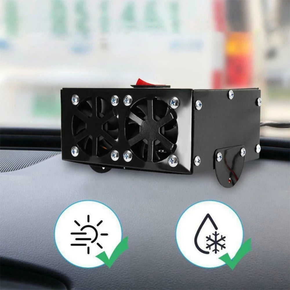 Desempañador portátil universal de 12 V/24 V, 1000 W, para todos los coches, accesorios para coche, calefacción, refrigeración y ventilador, multifuncional.