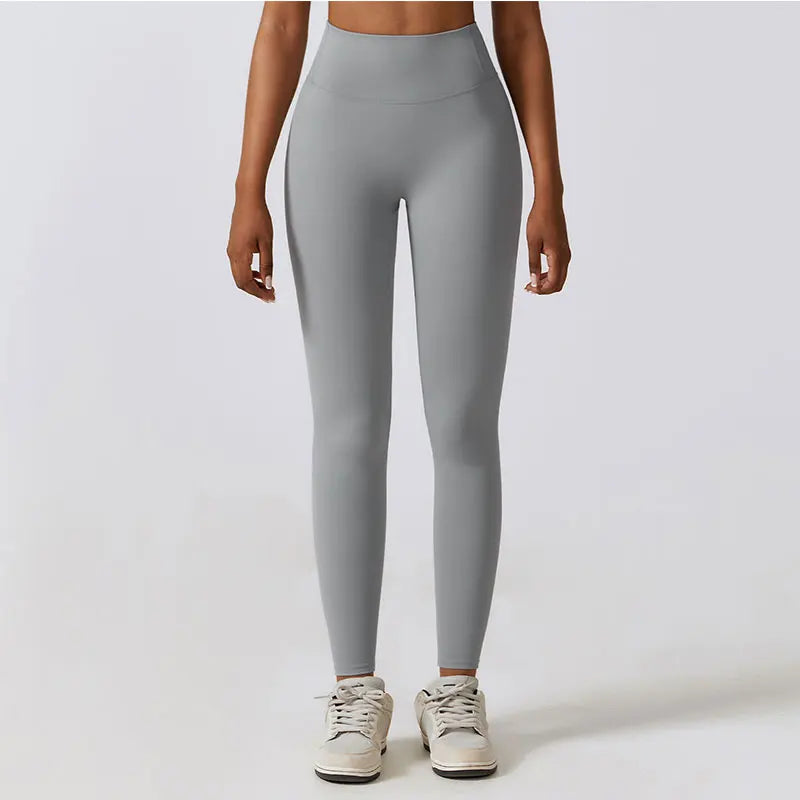 Pantalones de yoga, mallas deportivas para mujer, leggings de gimnasio, suaves, de cintura alta, elásticos, transpirables, de nailon, tipo T.