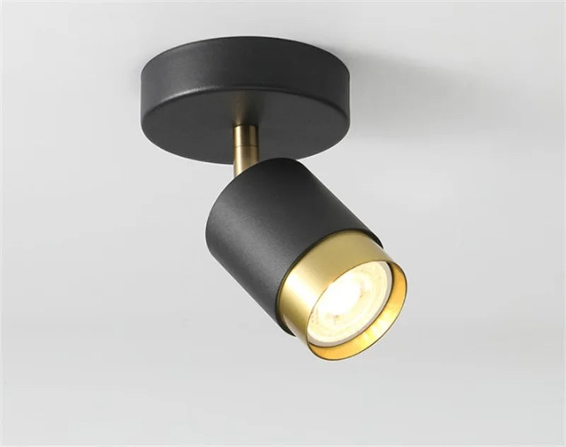 Lámpara de techo LED moderna para interiores, lámpara de araña blanca y negra, foco para sala de estar, dormitorio, comedor, pasillo, foco GU10