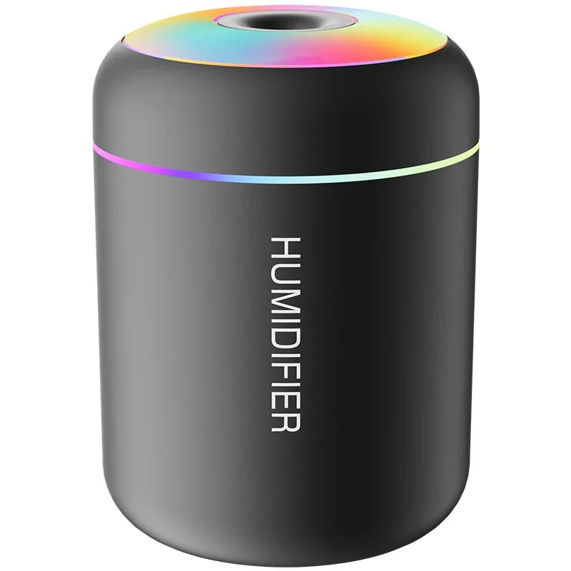 Mini humidificador de aire de 180 ml, difusor de aroma eléctrico USB, purificador de aceites esenciales, generador de niebla de aromaterapia, luces para coche, hogar y dormitorio.