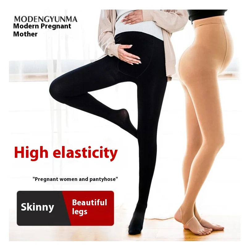 Medias de maternidad de talla grande, ajustables, antienganches, para primavera, otoño y verano, para mujer