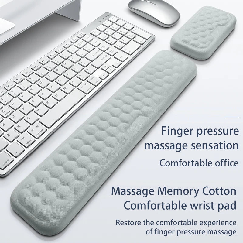 Reposamuñecas ergonómico para teclado y ratón, para oficina, para proteger y relajar la muñeca, con espuma viscoelástica, para ordenador y portátil