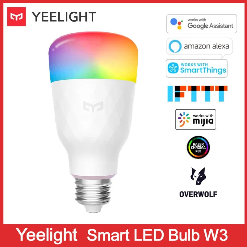 Bombilla LED inteligente Yeelight W3, color E27, 2700K, 900lm, 8W, 100-240V, compatible con Xiaomi Mijia, Alexa, Google Home y Yandex.