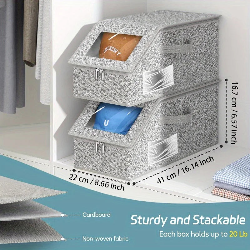 Caja para guardar sombreros de 1/2, perchero, gran capacidad, ideal para guardarropas, ideal para uso doméstico, organización y almacenamiento de armarios.