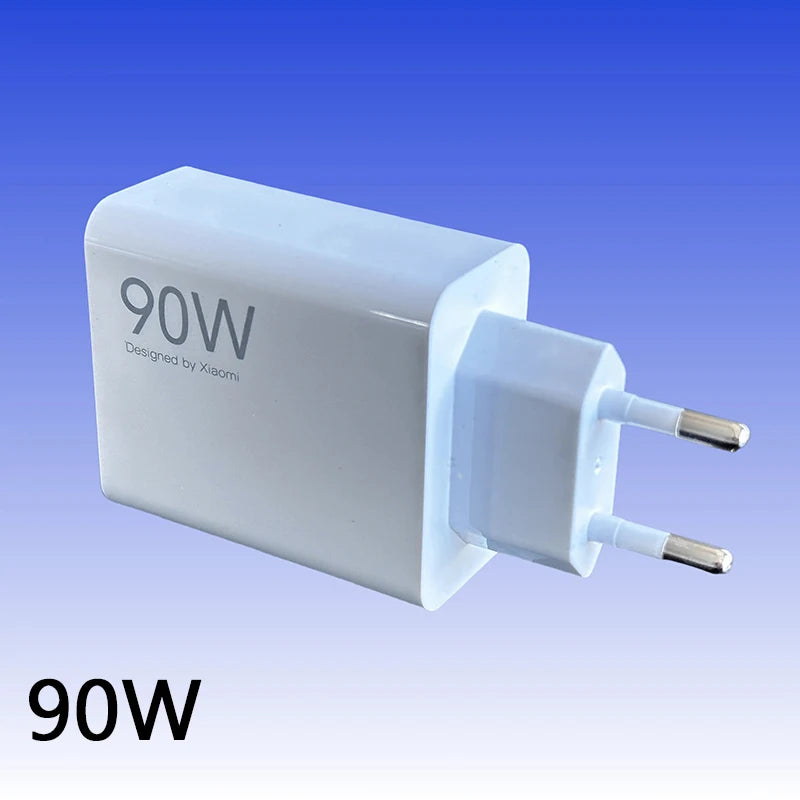 Cargador Xiaomi de 90 W, carga rápida y eficiente, adaptador de corriente de pared con turbocompresor, cable tipo C de 1/1,5/2 m y 6 A para Mi 15, 14 Ultra Pro, POCO X7 y X6