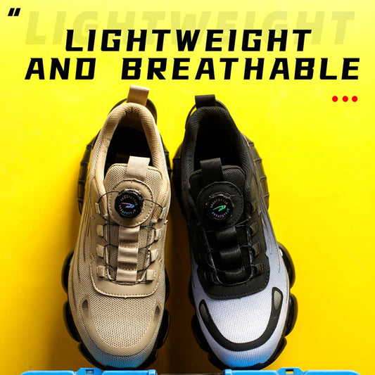 Work Safety Shoes Men Women Steel Toe Sneakers Air Cushion Indestructible Security Protection Safety Boots Size 47 48 Footwear