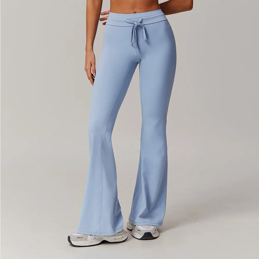 Leggings de yoga de cintura alta, estilo campana, transpirables, pantalones de yoga, para fitness, correr, realzar glúteos, entrenamiento en el gimnasio, ropa deportiva, pantalones de pierna ancha.