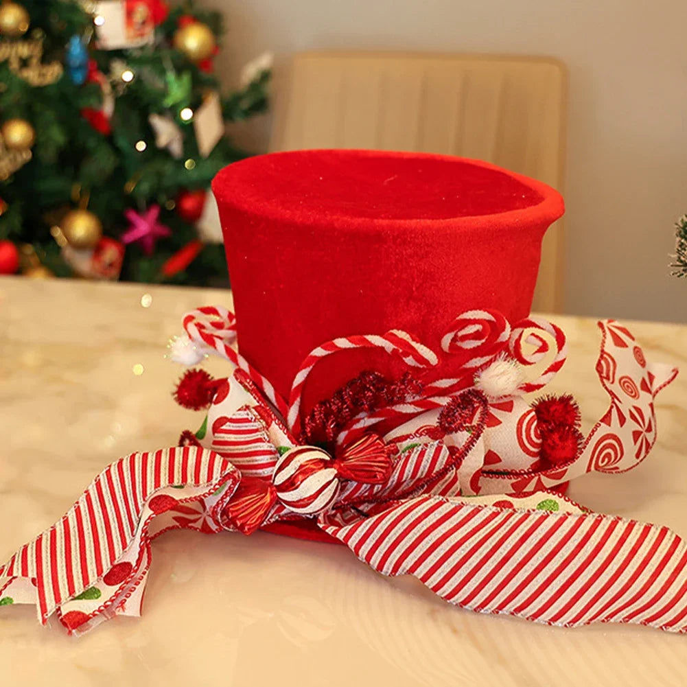 Decoración navideña roja y blanca para fiestas, accesorio festivo, gran centro de mesa para fiestas, uso versátil para la mesa festiva.