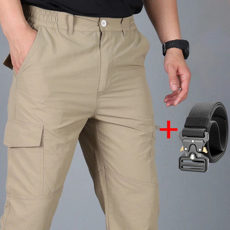 Pantalones de carga tácticos impermeables para hombre, pantalón largo militar, informal, transpirable, de secado rápido, para exteriores, nuevo modelo