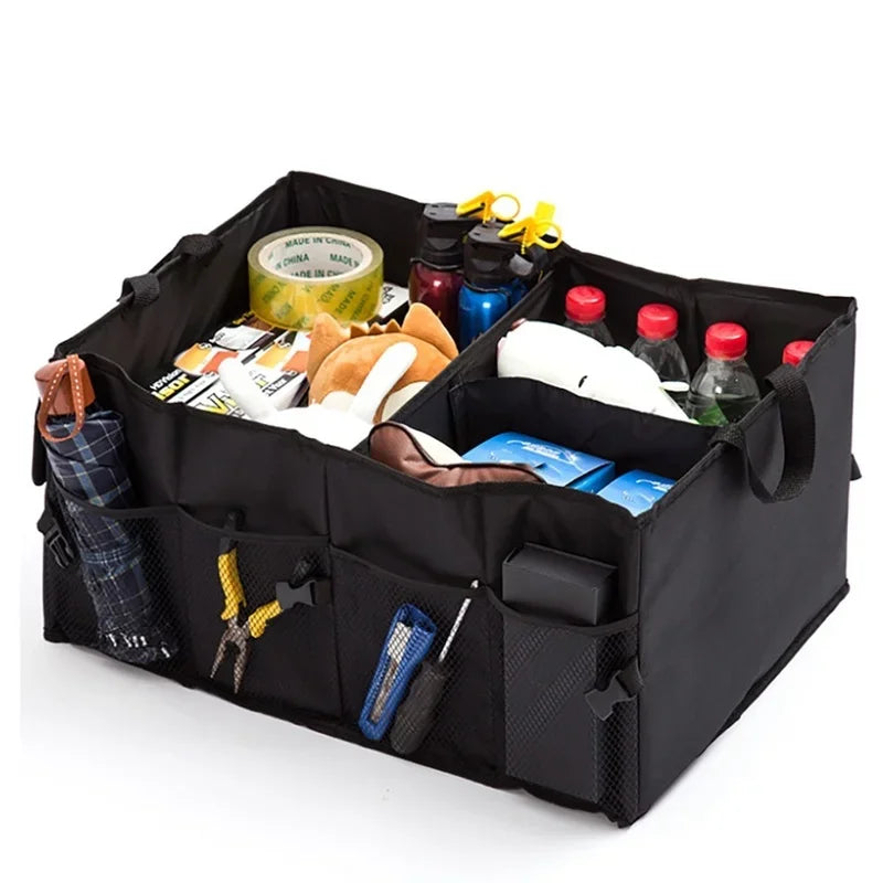 Caja de almacenamiento para coche de gran capacidad, organizador de maletero de coche, ecológica, súper duradera, plegable, herramienta de almacenamiento de carga, caja de maletero para coche o camión.