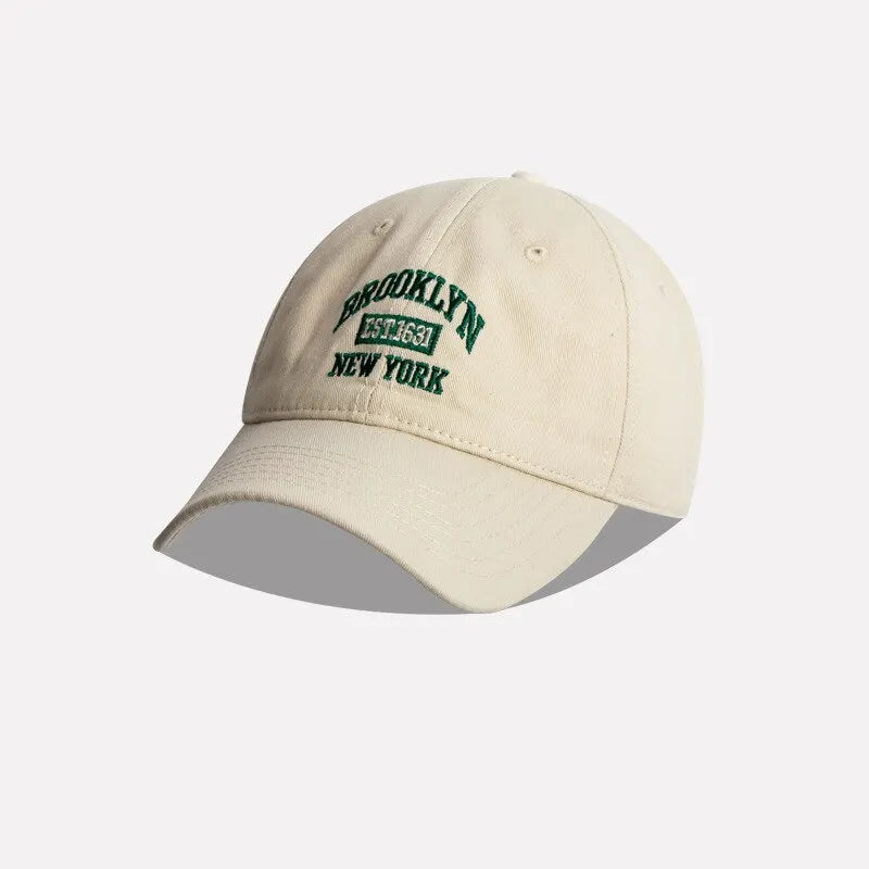 Gorra de béisbol con letras bordadas para mujer, primavera, verano, exterior, protección solar, unisex, gorra deportiva informal de hip hop para hombre