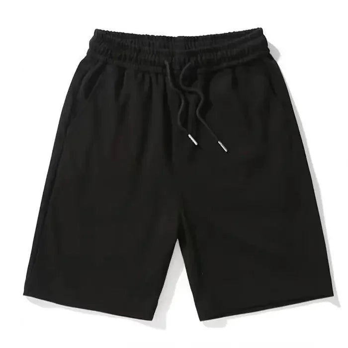 Pantalones cortos deportivos holgados de color puro para hombre y mujer, informales, de verano, con pierna recta, adelgazantes, de cinco cuartos