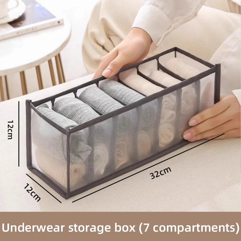 Organizador de ropa, pantalones, ropa, vaqueros, caja de almacenamiento, armario, organización de ropa interior, sujetador, calcetines, compartimento, caja, armario