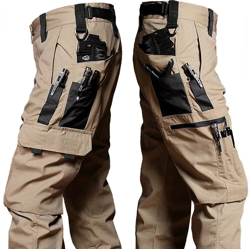 Tactical Cargo Pants Mens Multi-Pockets Wear-resistant Military Trousers Outdoor Training Hiking Fishing Casual Loose Pants Male