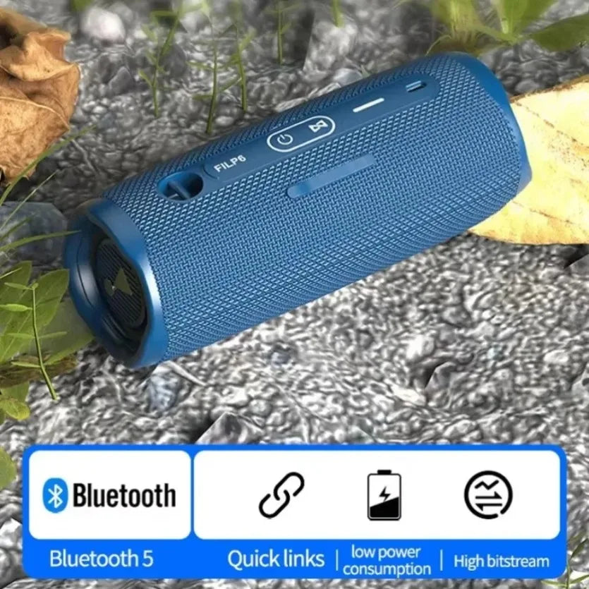 XIKCU Flip6 - Altavoz Bluetooth multifunción, audio TWS, caja de sonido para exteriores, subwoofer portátil, altavoz inalámbrico para cine en casa, doble altavoz