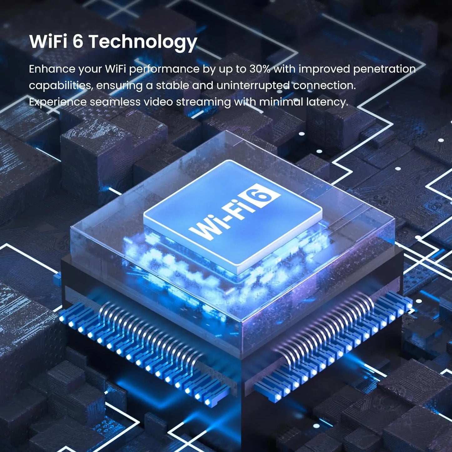 Cámara de interior Tenda 2K WiFi6 inalámbrica para seguridad del hogar, llamadas con un solo toque, detección de llanto de personas, mascotas y bebés, visión nocturna.