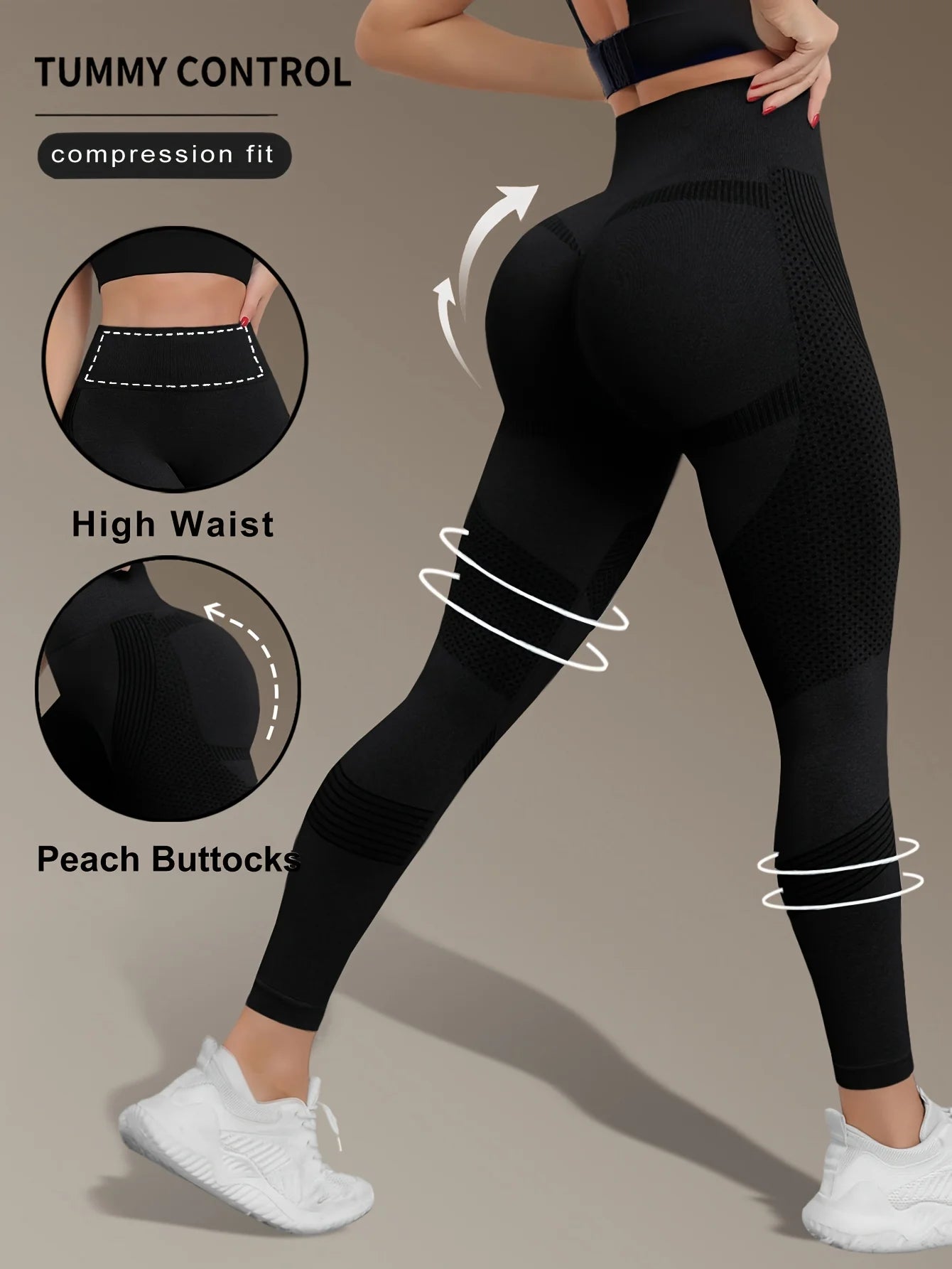 Women's High Waist Seamless Yoga Pants - Quick-Drying、Elastic Sports Pants,Suitable for fitness and training