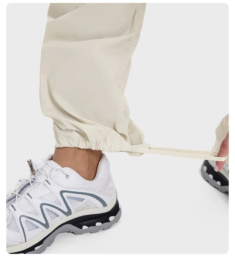 Pantalones deportivos de mujer de secado rápido, ligeros, transpirables, para correr, fitness, cintura alta, holgados, de pierna ancha, casuales, para yoga, otoño 2024.