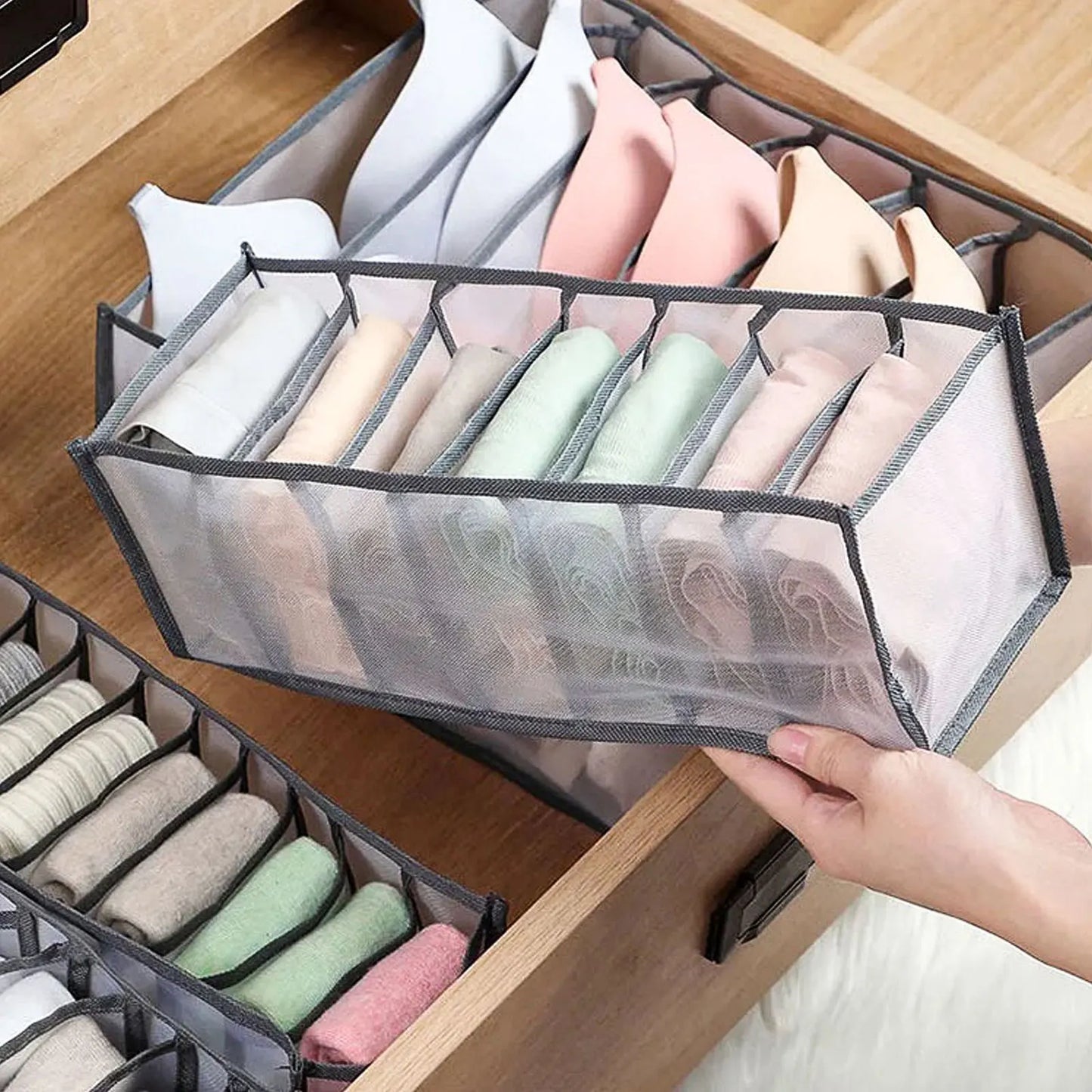 Caja de almacenamiento para organizar jeans, organizador de armario, sistema de organización de ropa, organizador de cajones, armario, organizador de almacenamiento de pantalones
