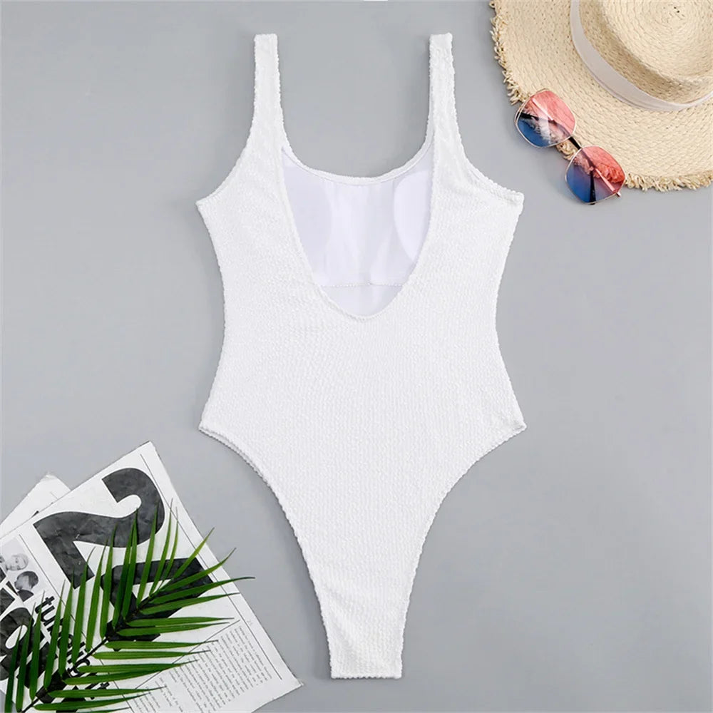 Sexy Solid Swimwear Female One Piece Swimsuit Closed Push Up Women's Swimming Bathing Suits Bodysuit Beach Pool Bather 2025