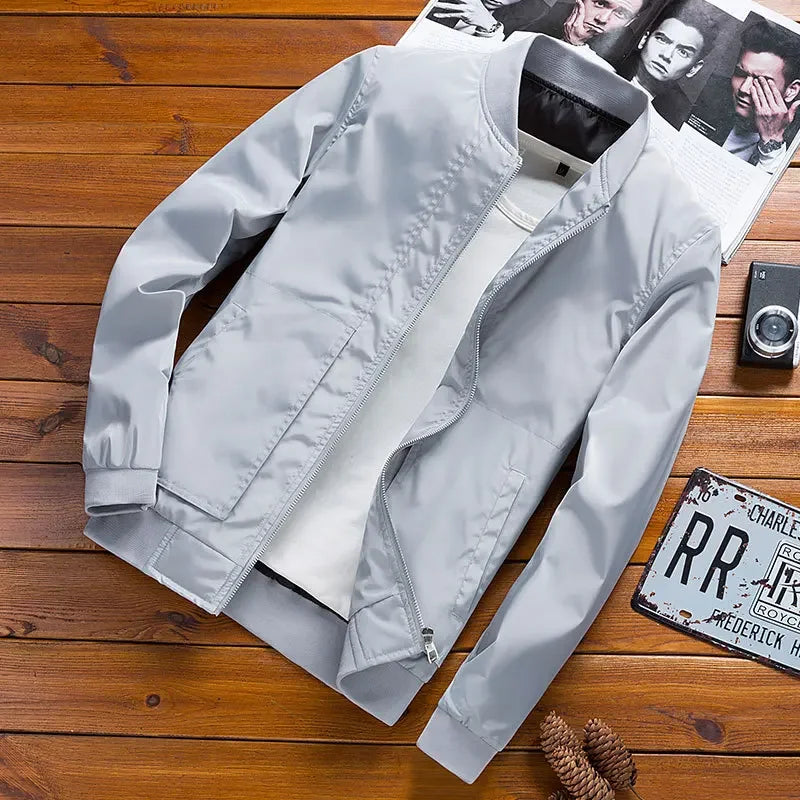 Nueva chaqueta de piloto de estilo coreano de moda para hombre, primavera 2023, corte holgado, material fino, estilo informal, chaqueta de primavera y otoño