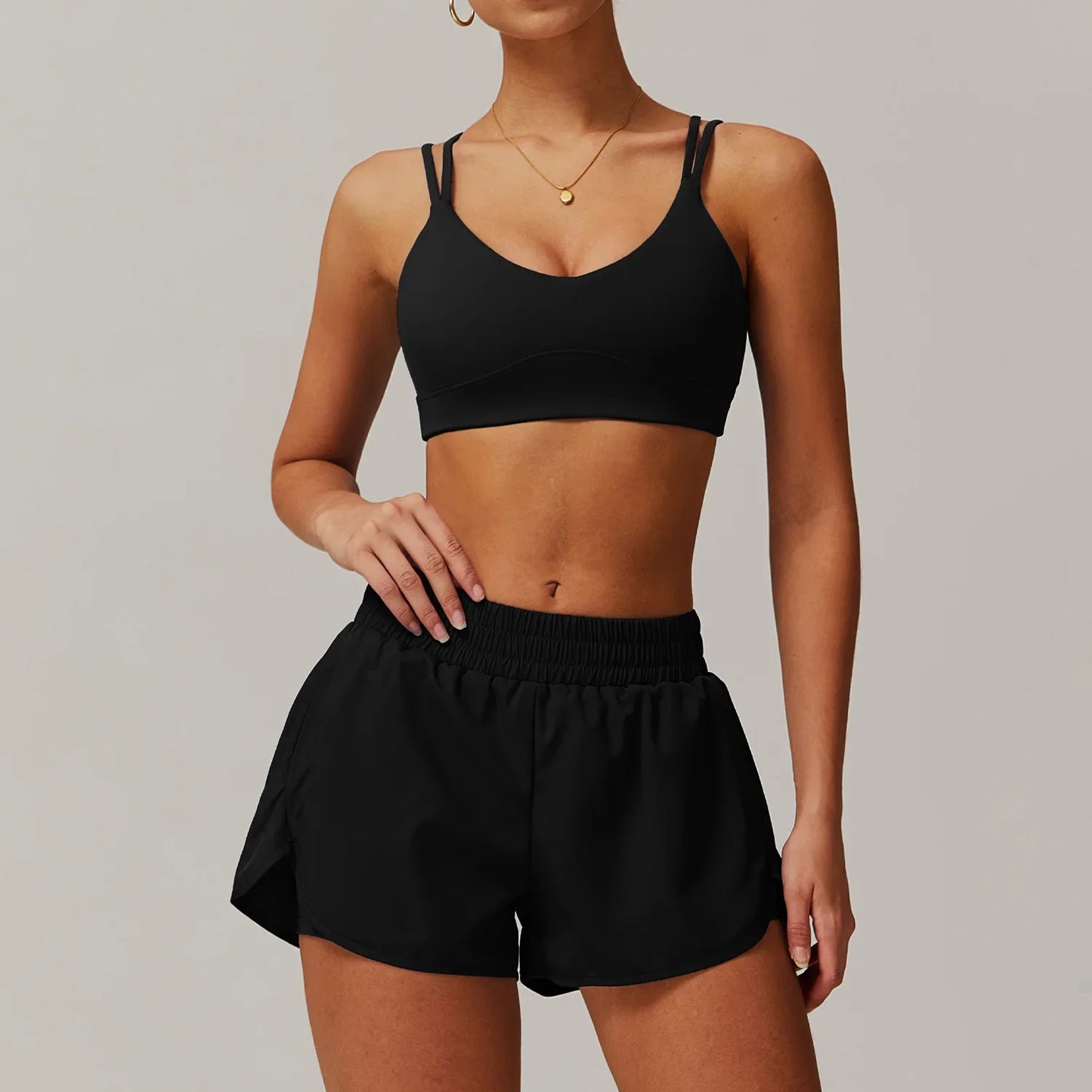 Conjunto deportivo de 2 piezas para mujer, chándal para correr, entrenamiento, con cremallera, pantalones cortos de manga larga, ropa de yoga, ropa deportiva