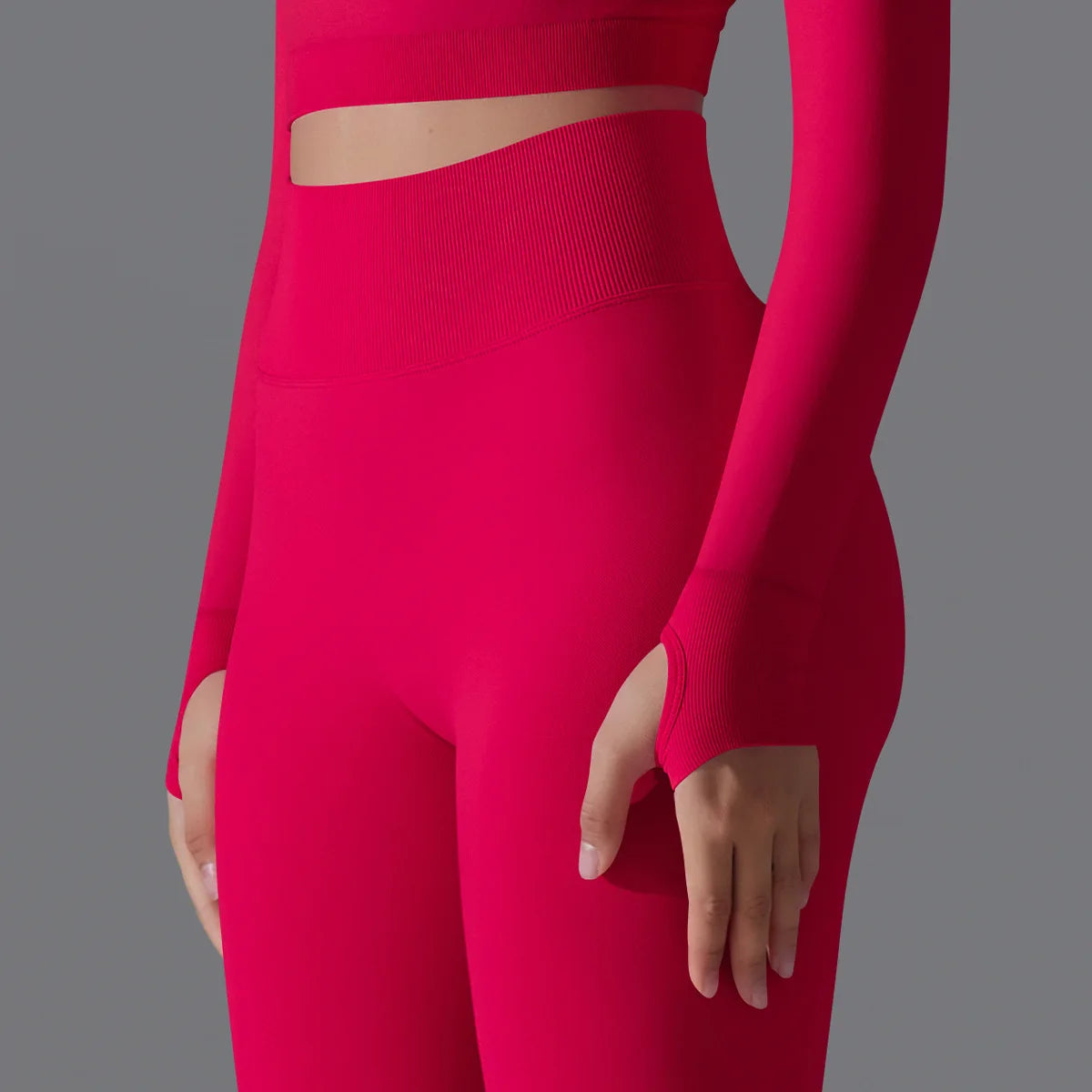 Leggings deportivos de yoga para mujer, sin costuras, cintura alta, elásticos, color sólido, para gimnasio, correr, secado rápido, realce y efecto moldeador.