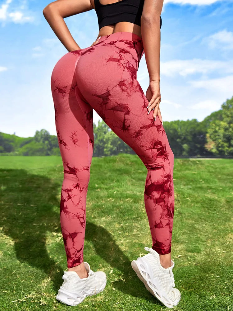 Leggings deportivas para mujer, pantalones de yoga sin costuras con estampado tie-dye de 47 colores, mallas para correr, fitness, cintura alta, para gimnasio y entrenamiento.