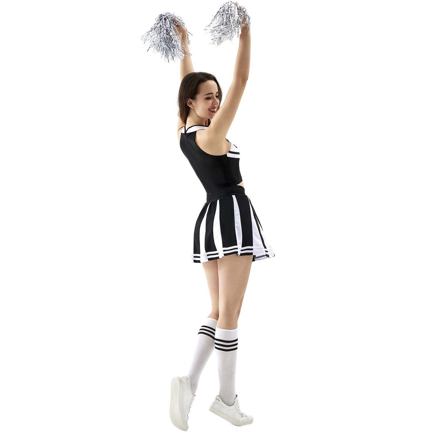 New sexy female student cheerleading costume women's adult cheerleading uniform dance uniform sleeveless crop top with mini p