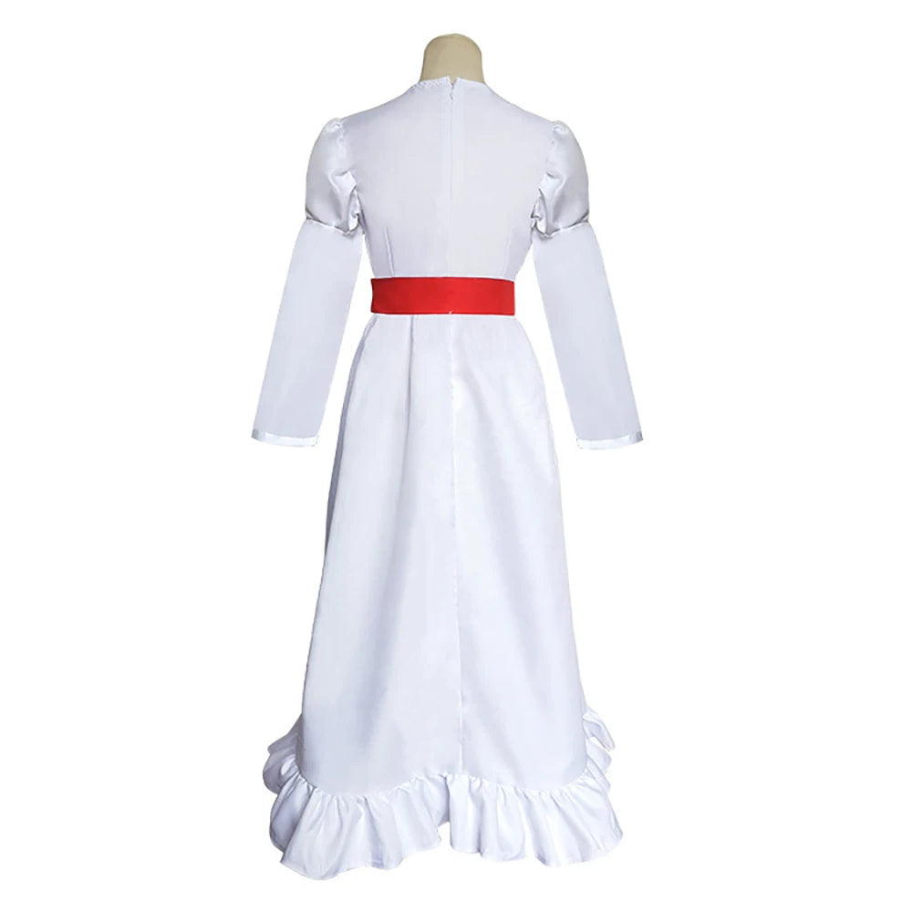 Anime Conjing Doll Annabelle Dresses Cosplay Costumes Wig Suit Halloween Carnival Party Dress Up Female Child Adult Uniform Suit