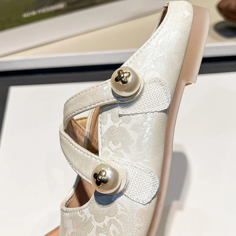 Zapatillas nuevas para niñas, suela suave, para exteriores, antideslizantes, transpirables, informales, con diseño étnico