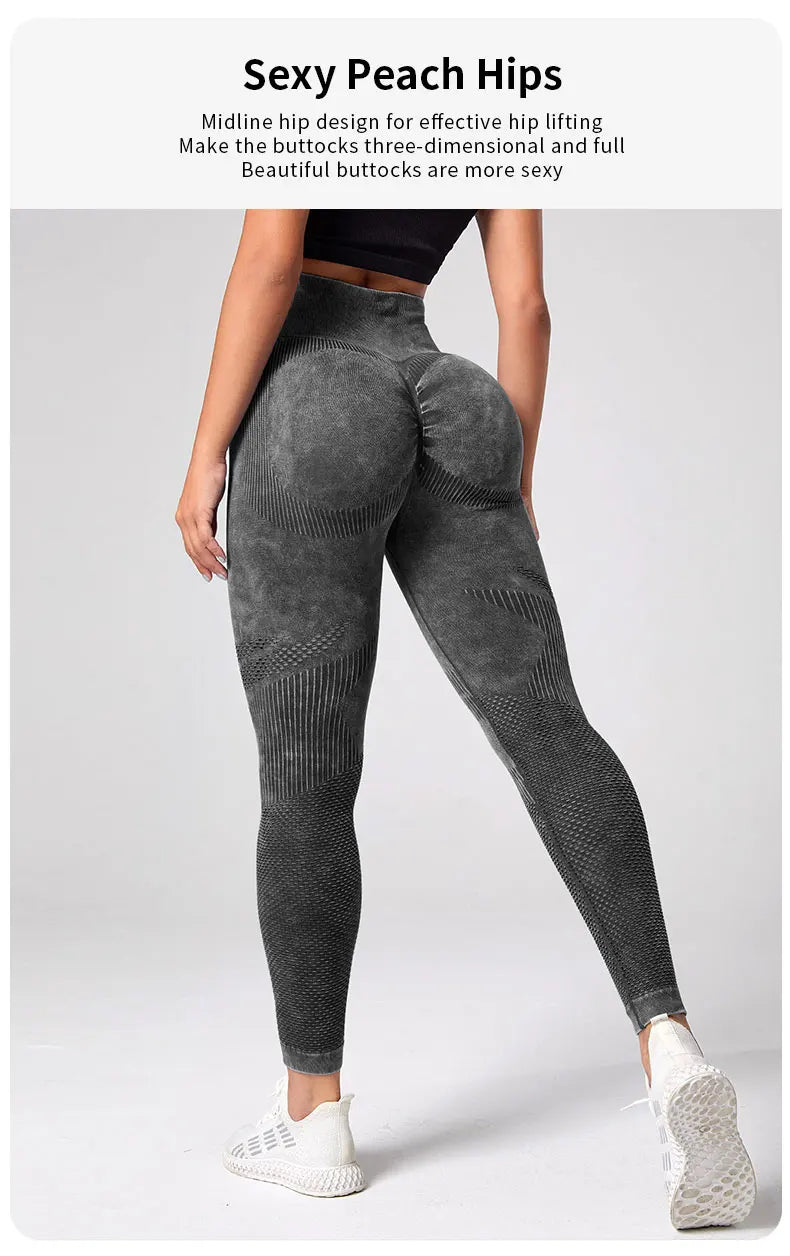 Leggings para mujer, pantalones de yoga para fitness, mallas deportivas sin costuras, pantalones de gimnasio con efecto push-up, pantalones de entrenamiento de cintura alta elásticos.