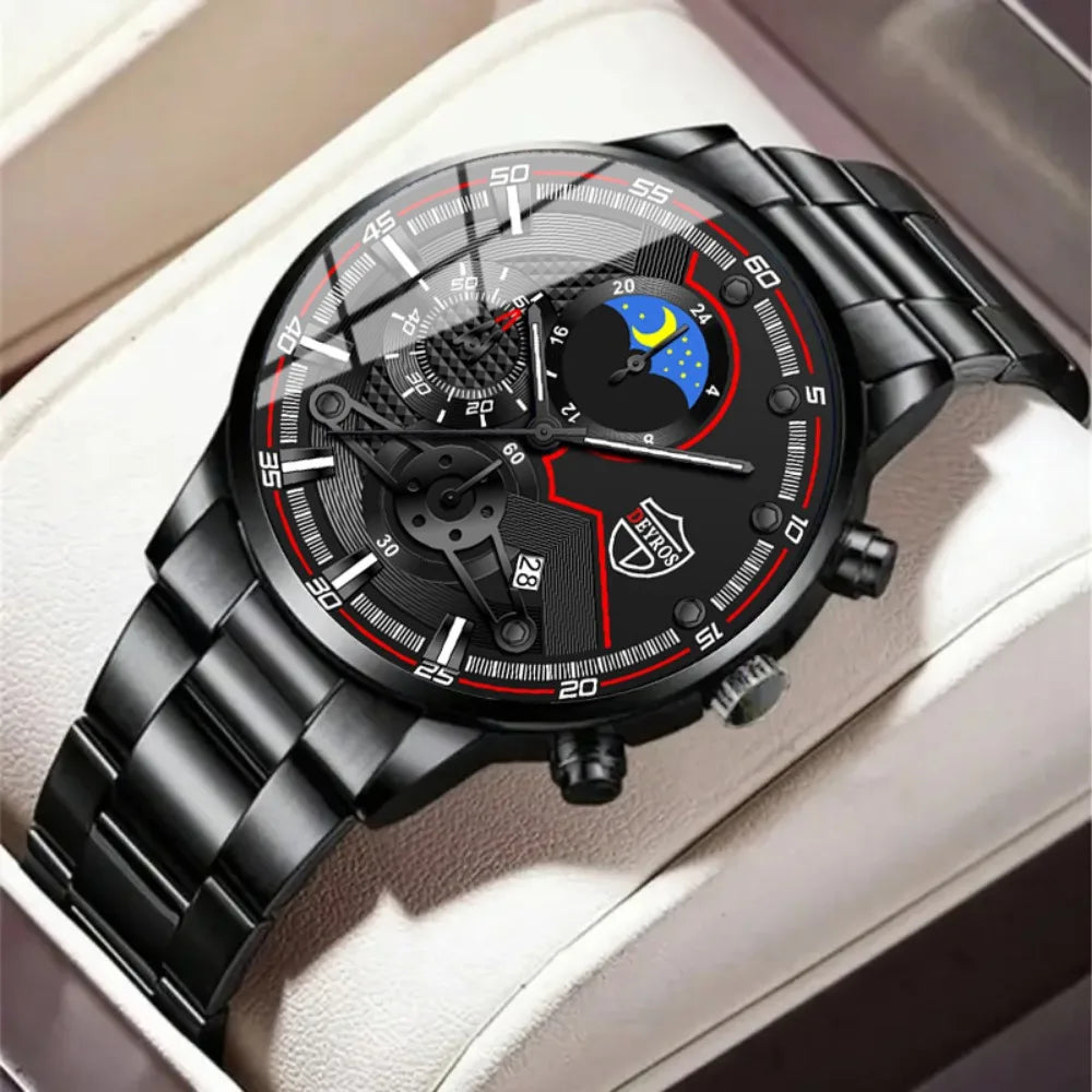 Juego de 10 relojes para hombre, con correa de aleación, estilo moderno, ideal como regalo.