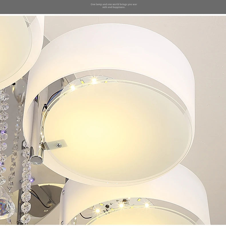 Lámpara de techo LED para sala de estar, moderna, sencilla, cálida, romántica, atmosférica, para el hogar, de cristal de bajo consumo.
