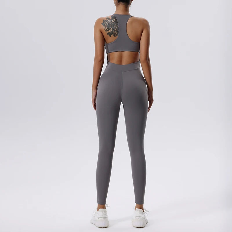 Conjunto de yoga, mono para mujer, para todas las estaciones, informal, deportivo, sin mangas, ajustado, ropa deportiva, todo en uno, mono, ropa para mujer