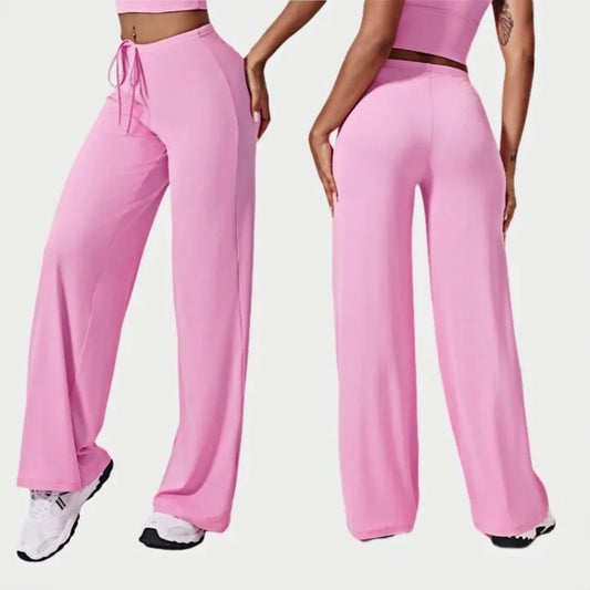 Pantalones de yoga deportivos, finos, transpirables, de pierna ancha, holgados, acampanados, para correr al aire libre, rectos, para mujer.
