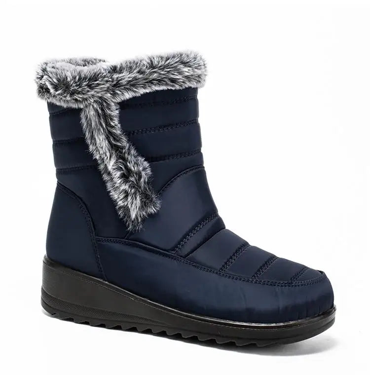 Botas de nieve para mujer, zapatos sólidos para mujer, zapatos impermeables para mujer, botines nuevos, botas planas para mujer, zapatos de invierno para mujer, botas